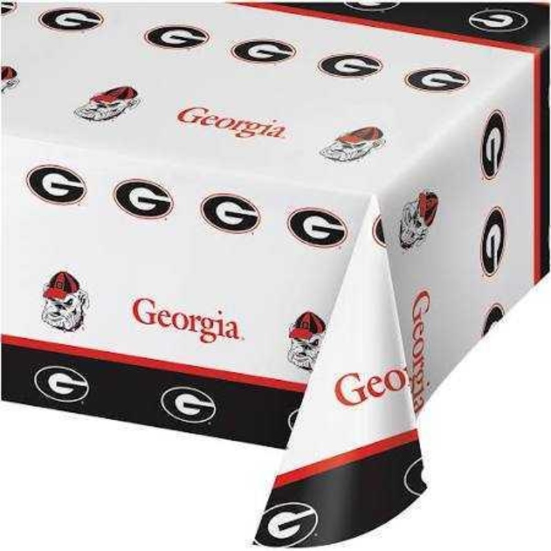 University of Georgia Bulldogs Plastic Tablecloth - Rectangular