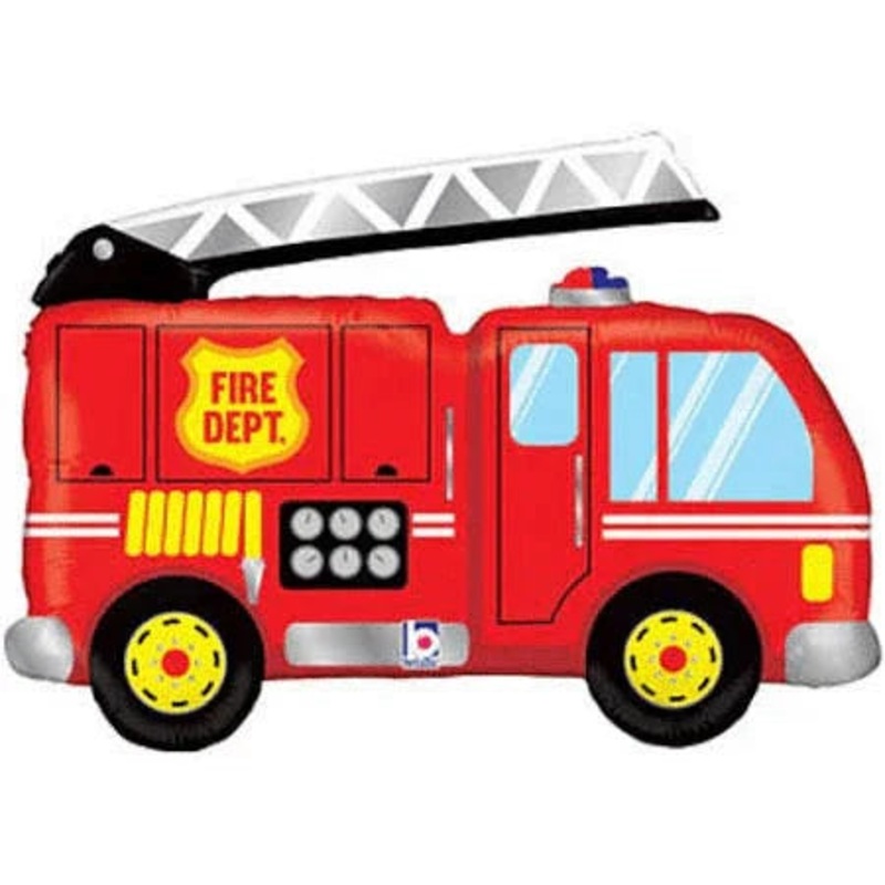 40" Fire Truck Shape Foil Balloon