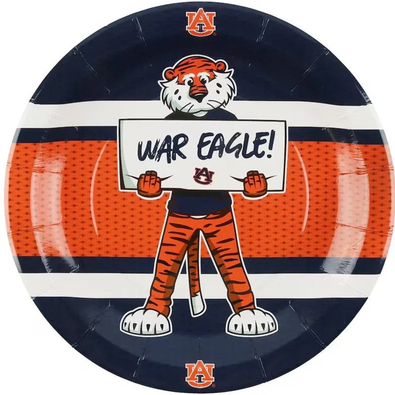 Auburn University Party Plates/War Eagle Party Plates 9" - 8 Pack