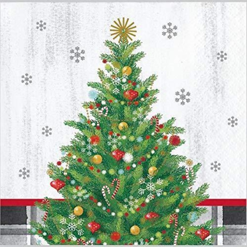 Holiday Tree Beverage Napkin