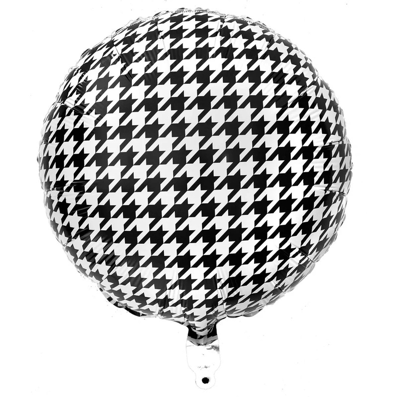Houndstooth  Balloon Mylar 18 Round