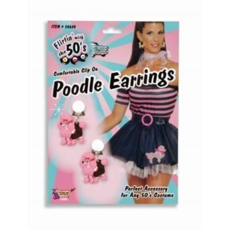 PINK POODLE EARRINGS