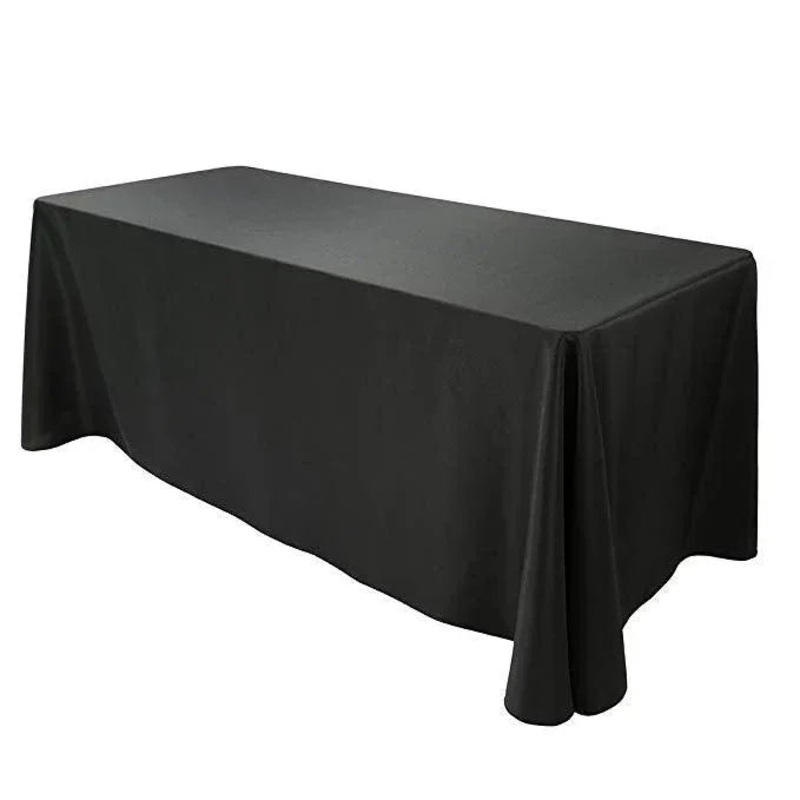 Rental - Rectangular Polyester Tablecloth 60" x 102" - Black