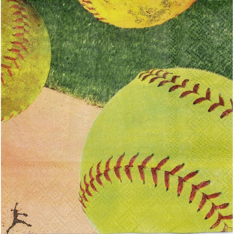 SoftBall  Beverage Napkin