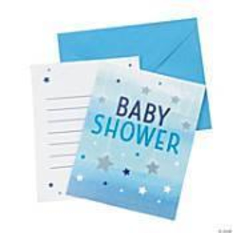 Twinkle Little Star Blue Invitations