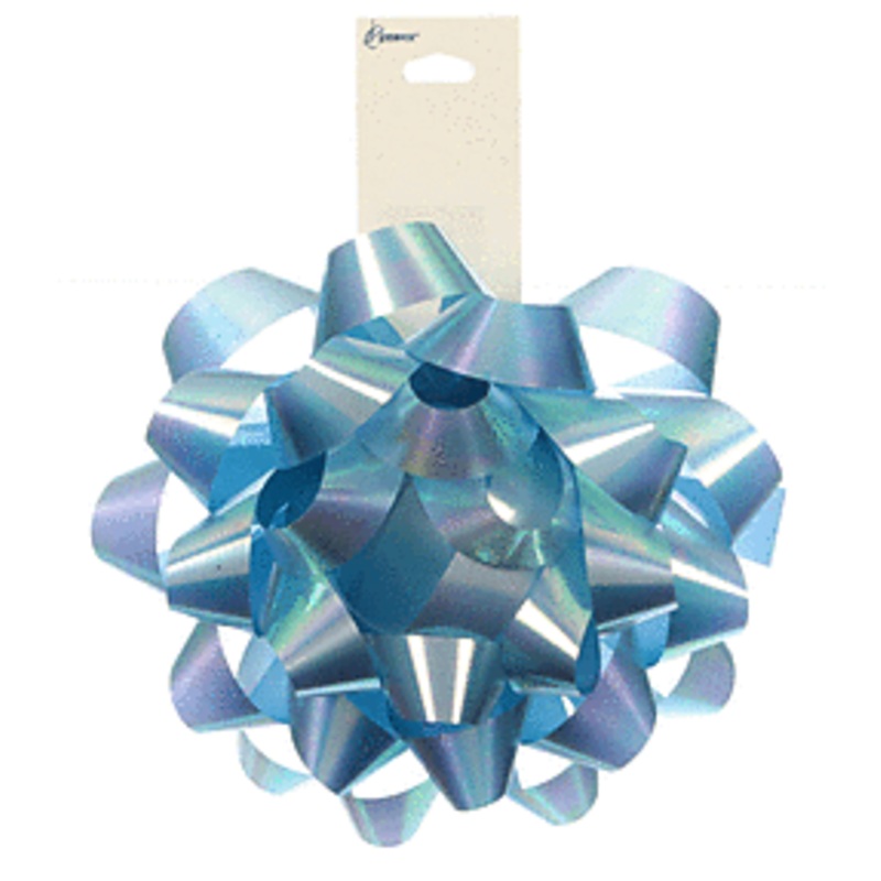 4" Iridescent Bow - Light Blue