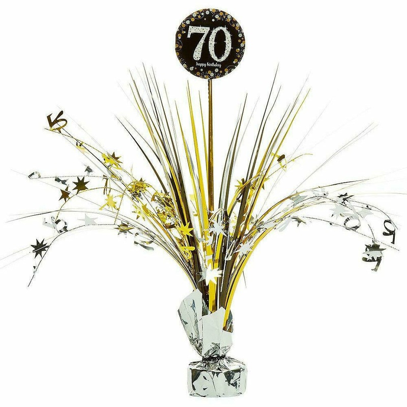 70th Birthday Spray Centerpiece - Sparkling Celebration