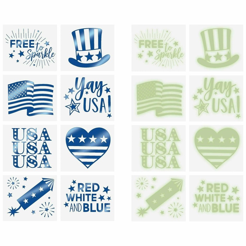 Patriotic Glow/Foil Tattoos