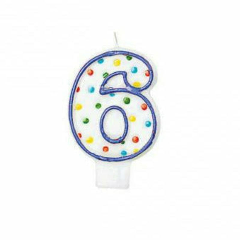 Polka Dots #6 Flat Molded Candle