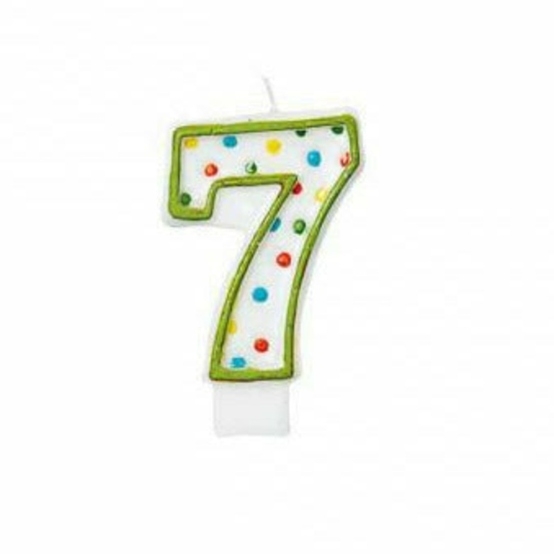 Polka Dots #7 Flat Molded Candle
