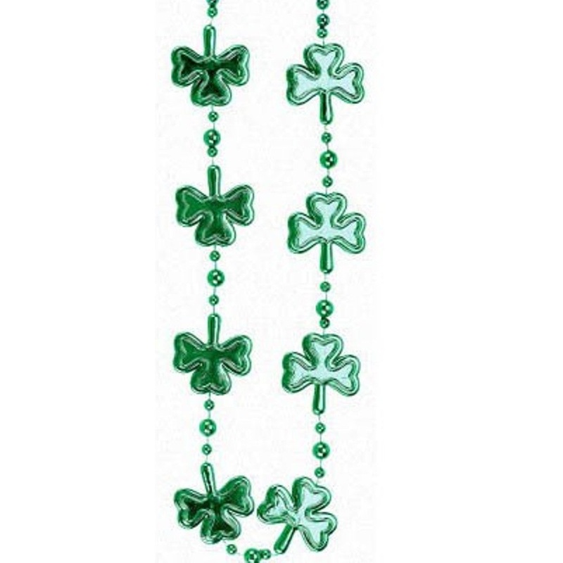 St Patrick's Day Shamrock Beaded Necklace