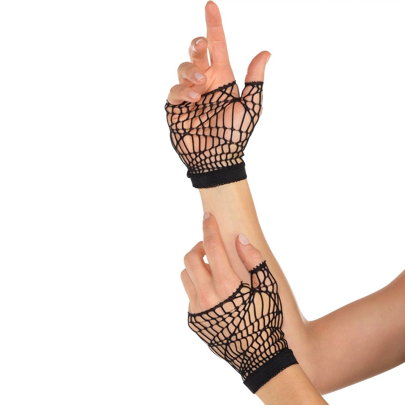 Web Net Fingerless Gloves
