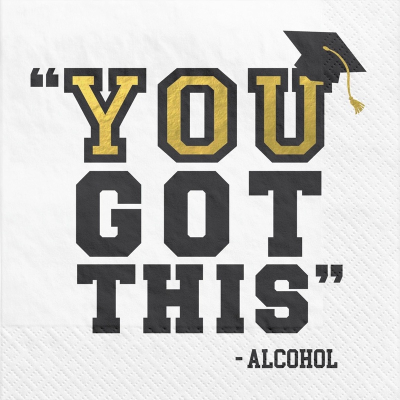 You Got This - Alcohol Grad Beverage Napkins