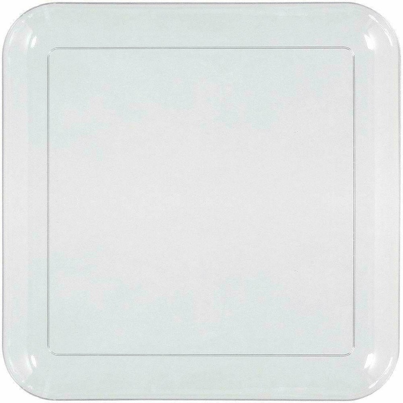 Big Party Pack CLEAR Plastic Square Lunch Plates 24ct