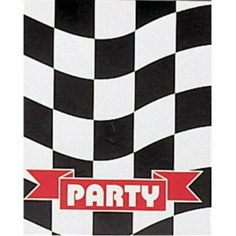 Black & White Check Invitations 8ct