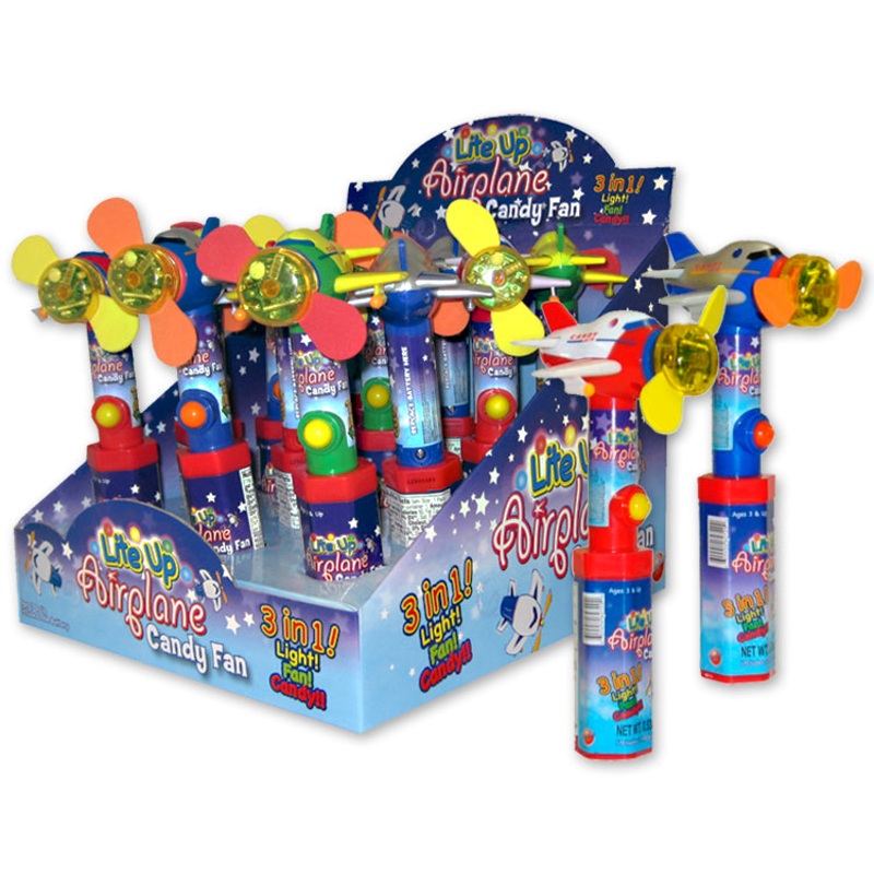LITE UP AIRPLANE FAN W/ CANDY