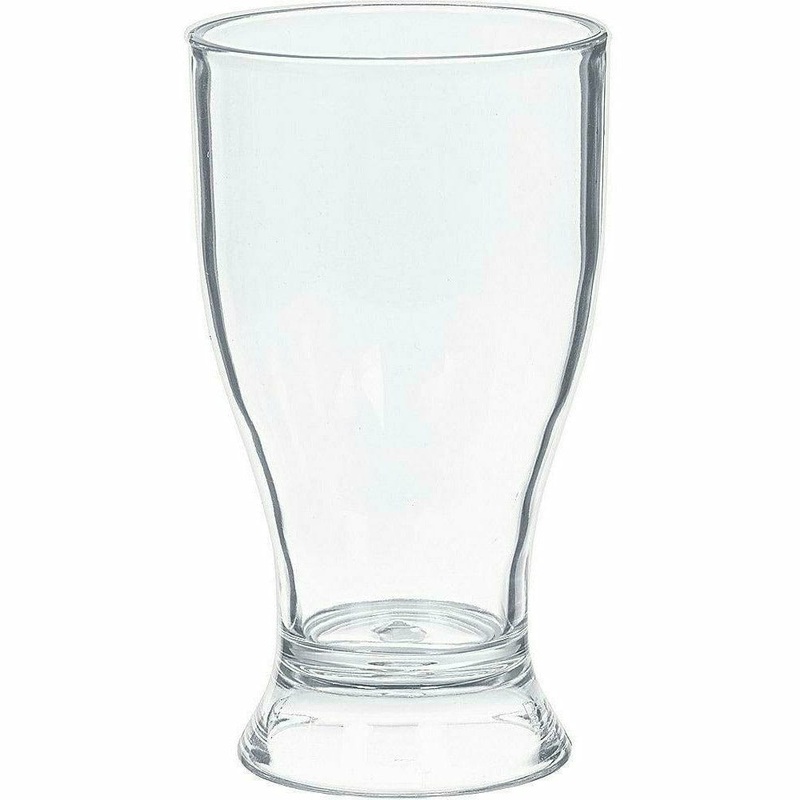 Mini CLEAR Plastic Pilsner Glasses 4ct