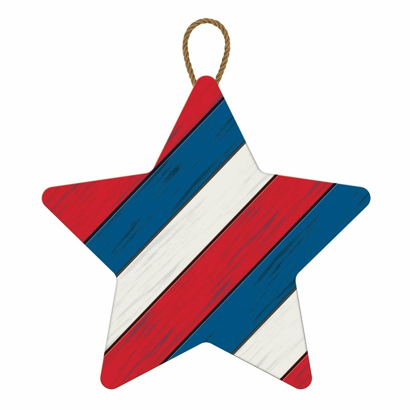 Patriotic Hanging Star Sign