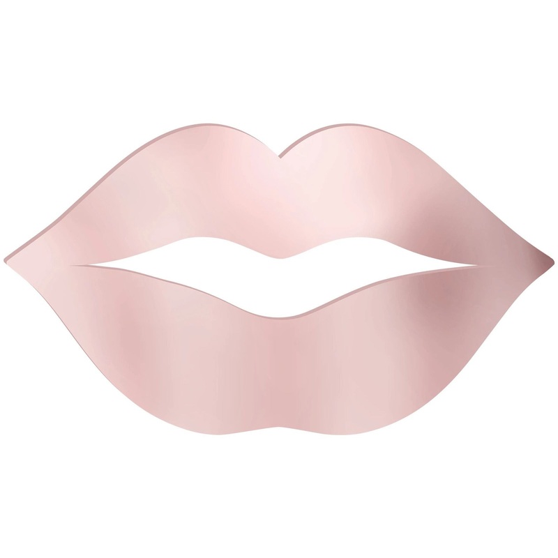 Rose Gold Lips Mirror Wall Dcor