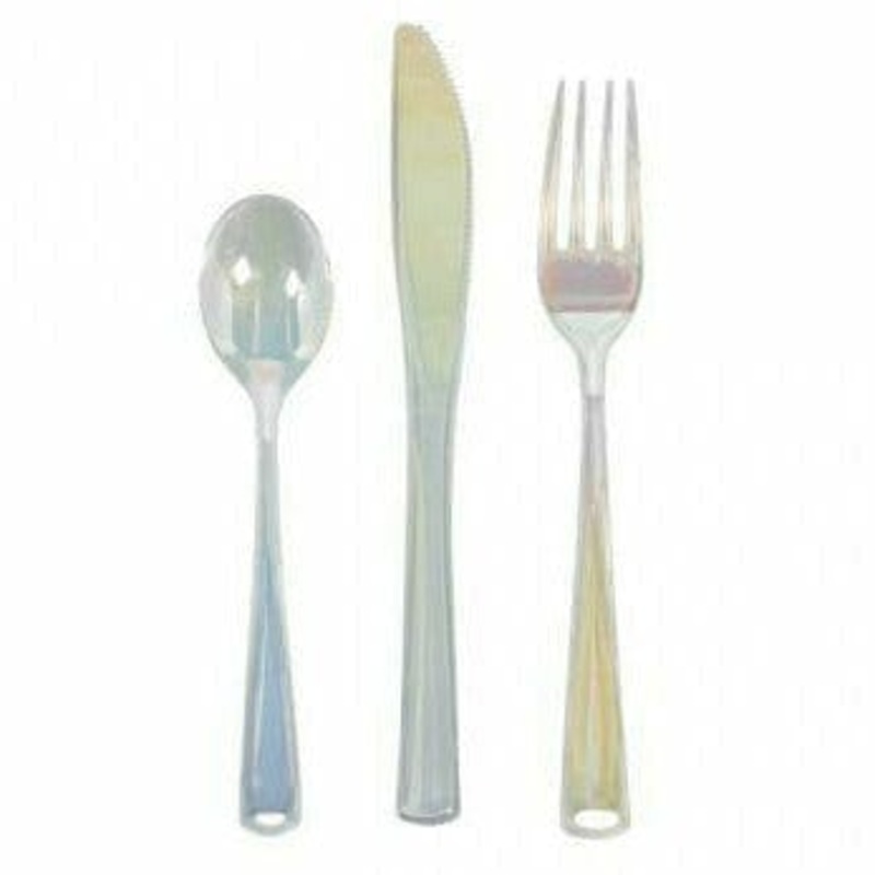 Shimmering Party Premium Plastic Cutlery Set