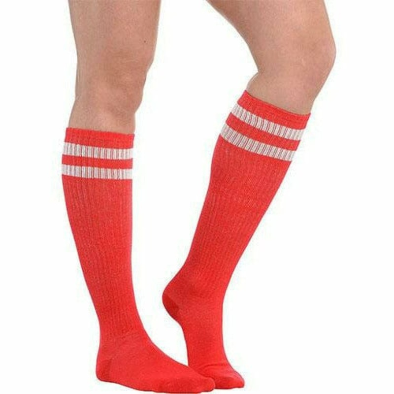 Red Stripe Knee Socks