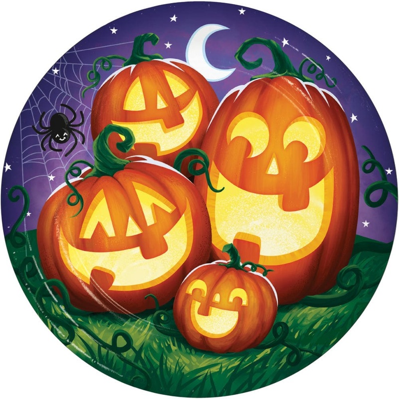 Smiling Pumpkins Lunch Plates