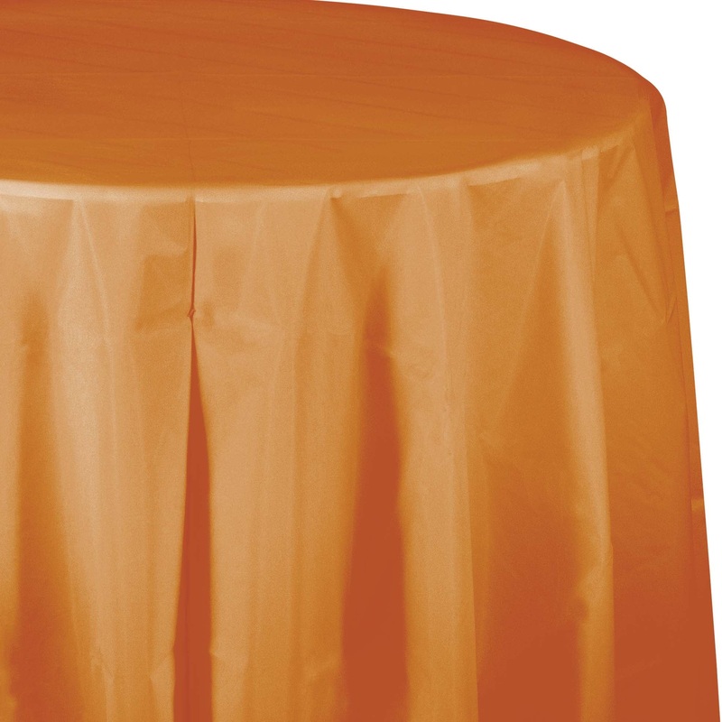82" Pumpkin Spice Octy Round Table cover