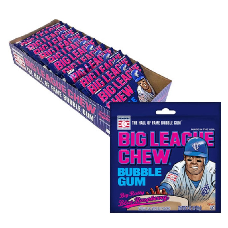 BIG LEAGUE CHEW - BLUE RASPBERRY PEG BAG