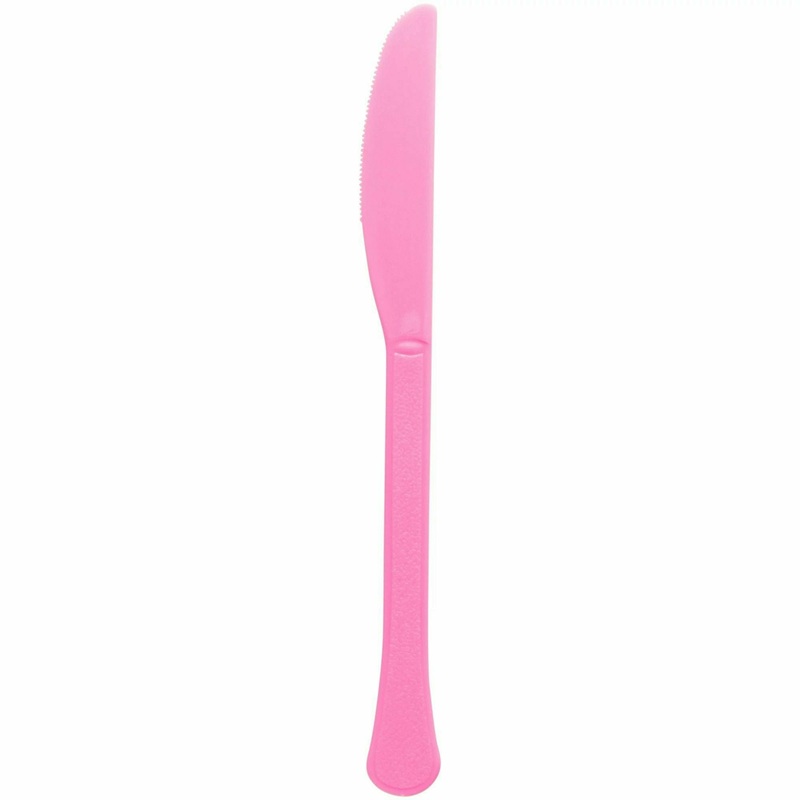 Bright Pink - Boxed, Heavy Weight Knives, 20 Ct.
