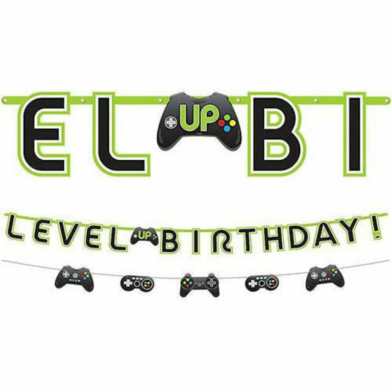 Level Up Birthday Banner with Mini Banner