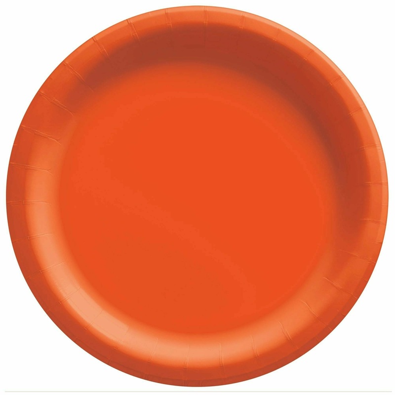 Orange Peel - 6 3/4" Round Paper Plates, 20 Ct.