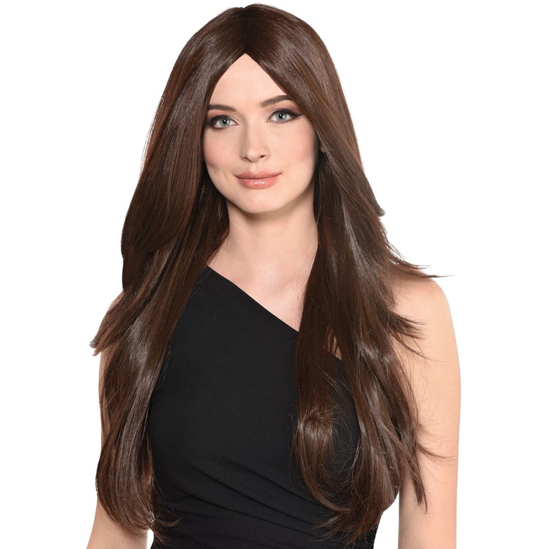Brown Feather Wig