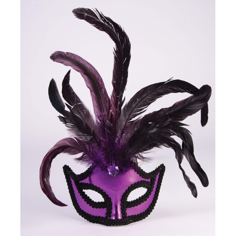 Mask With Feathers Purple