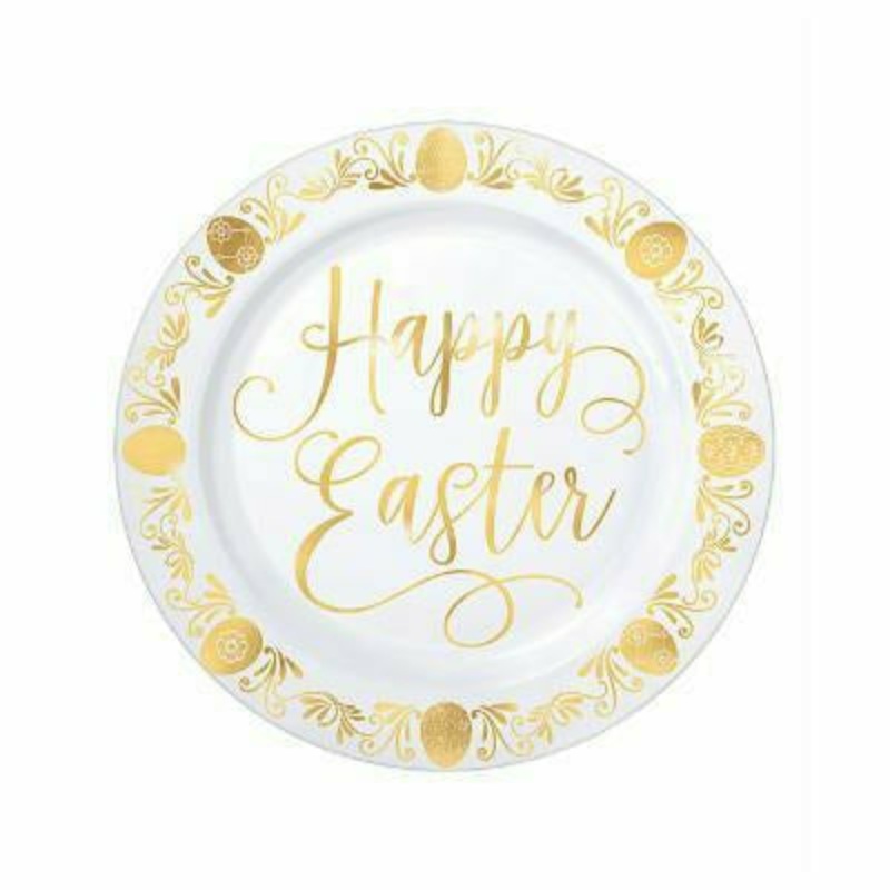 Party Plates Tableware Items, 7 1/2", Gold