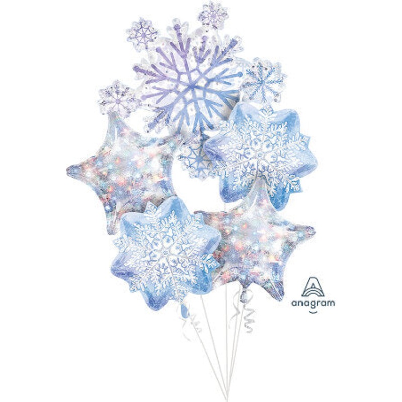 30" Snowflake Foil Balloon Bouquet
