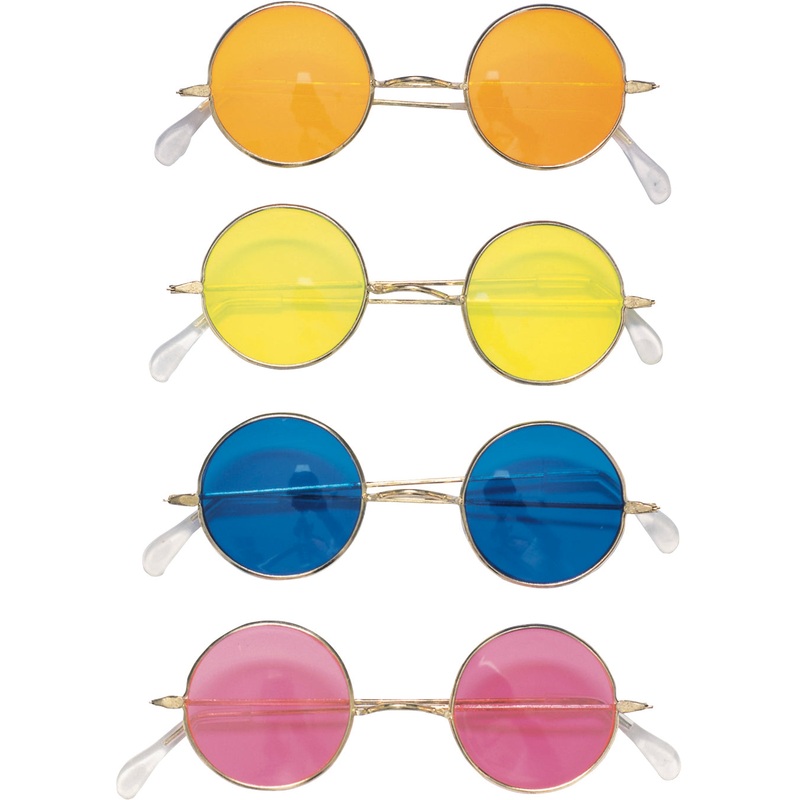 70's Round Glasses 12 Piece Pack