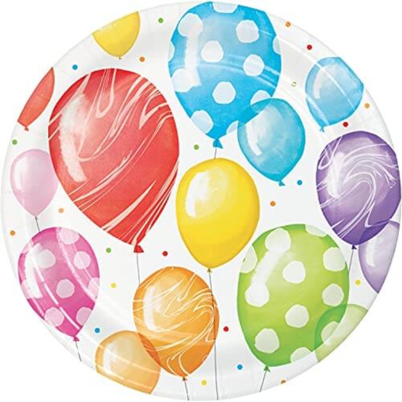 Balloon Bash Dessert Plates 8ct