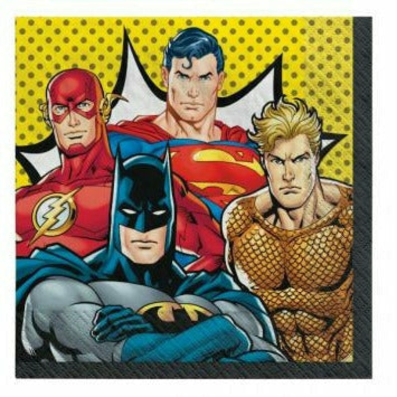 Justice League Heroes Unite Luncheon Napkins