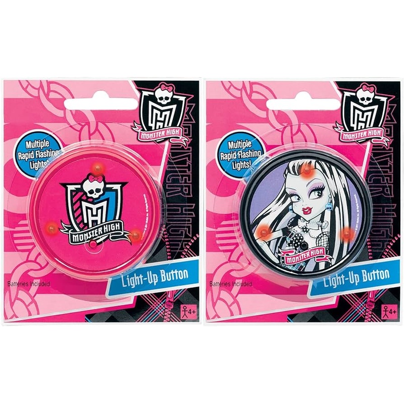Monster High Light Up Button, 1ct Assorted