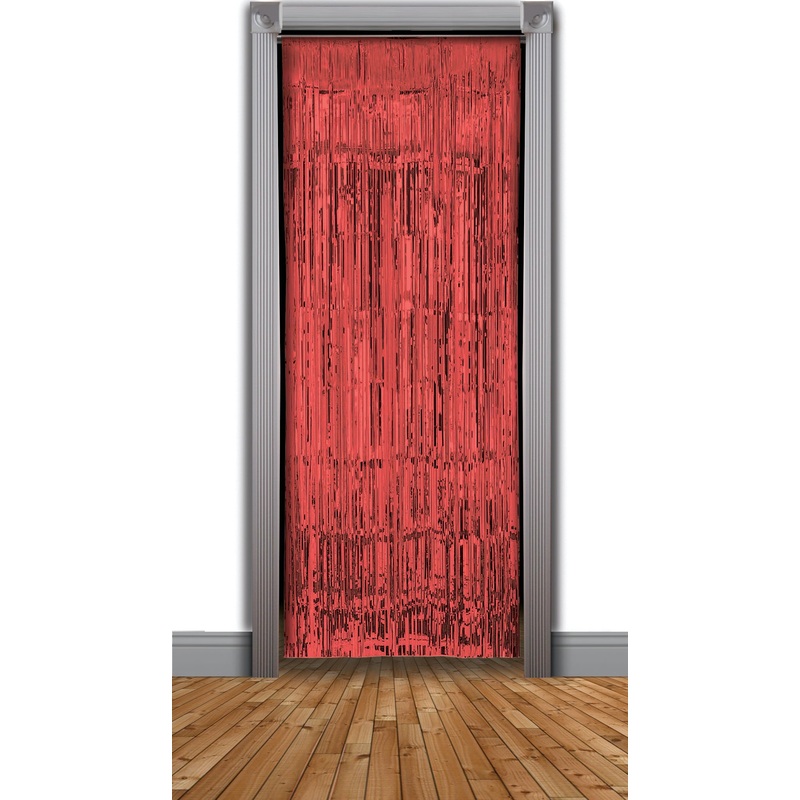 Tinsel Curtain - Red