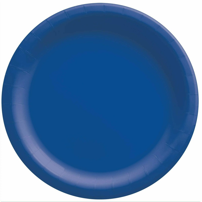 Bright Royal Blue - 8 1/2" Round Paper Plates, 20 Ct.