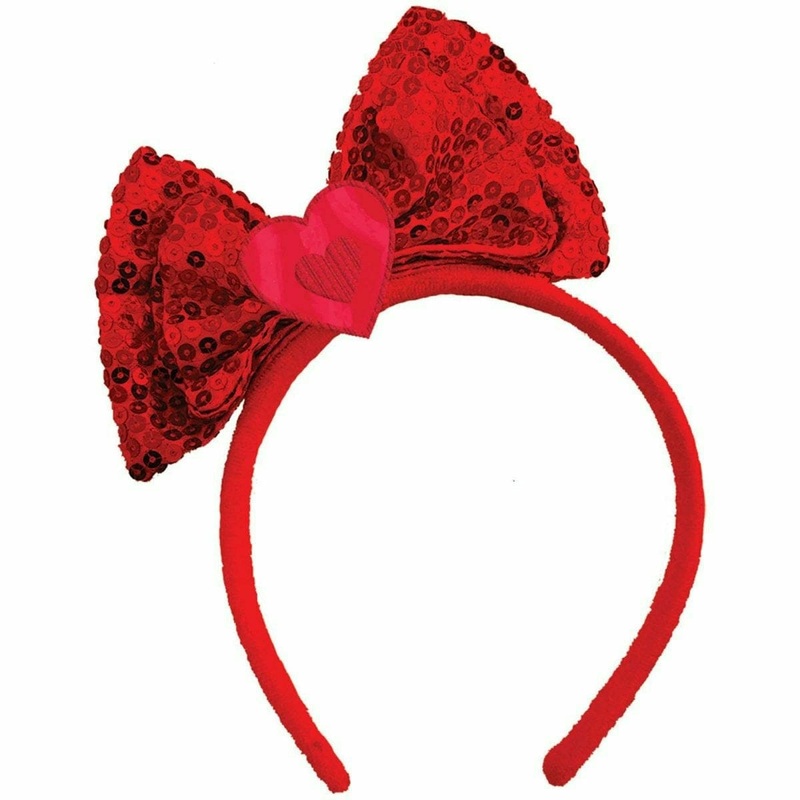 Heart Sequin Bow Headband