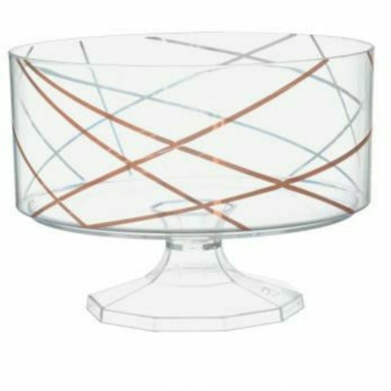 Hot Stamp Trifle Plastic Container Small - Rose Gold