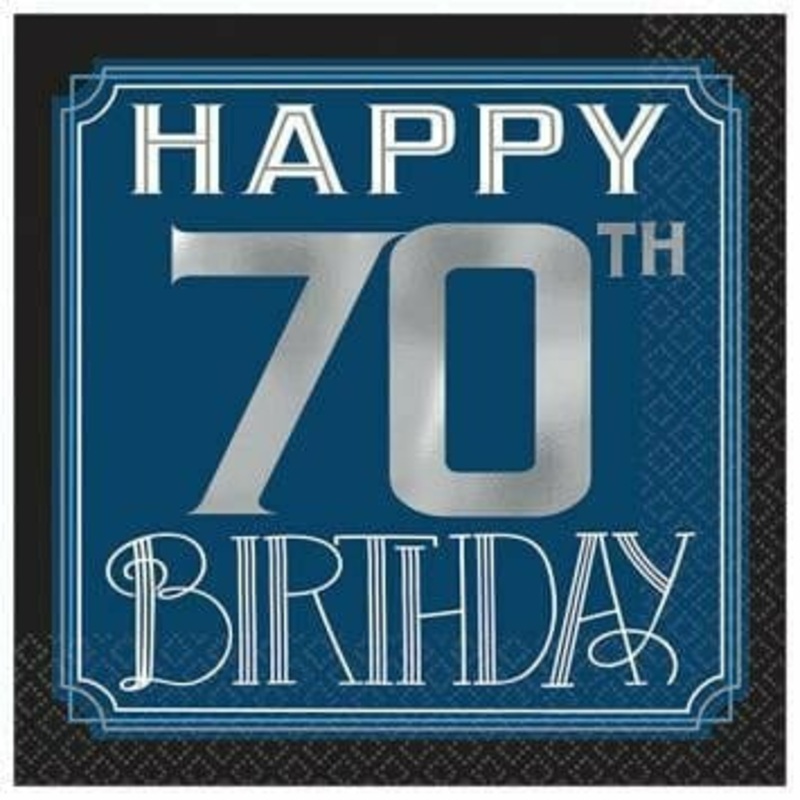 Napkin 70th Bday BN