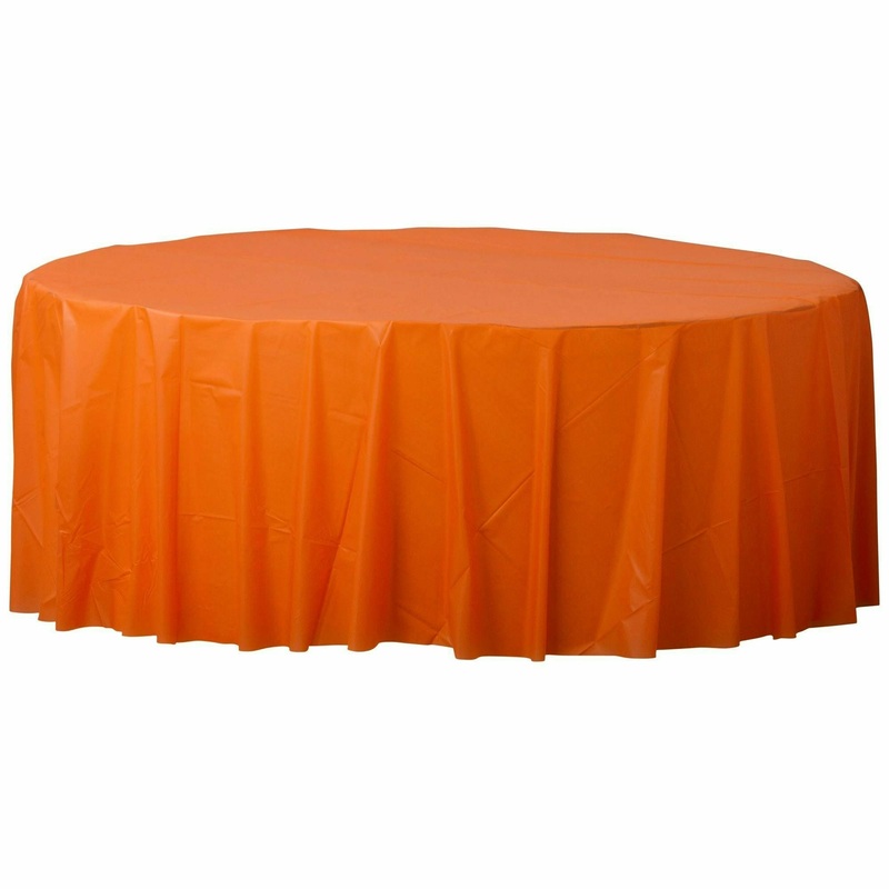 Orange Peel - 84" Round Plastic Table Cover