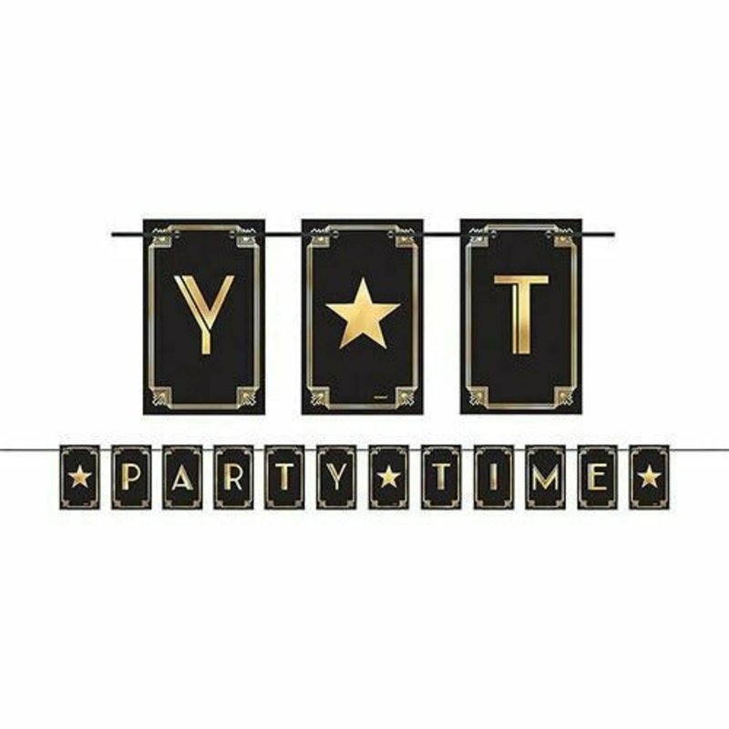 Party Time Hollywood Letter Banner Q6
