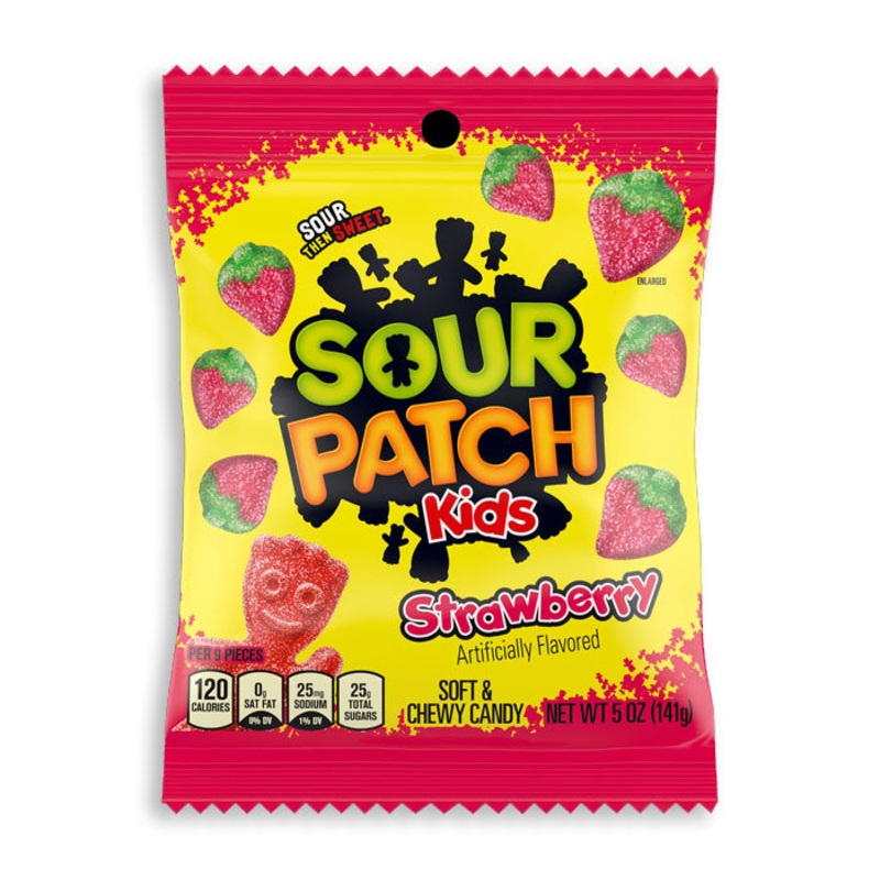 SOUR PATCH KIDS PEG BAG - STRAWBERRY