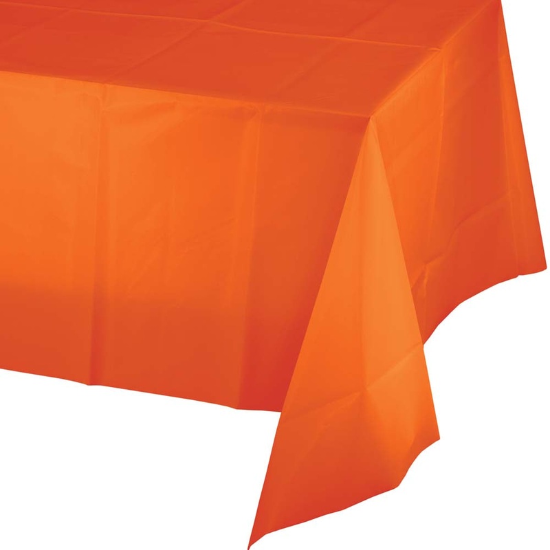 Sun kissed Orange Plastic Table cover