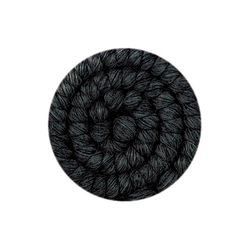Wool Crepe Hair-Black