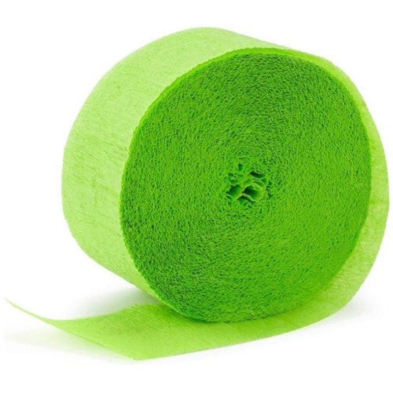 Apple Green Crepe Paper Party Streamer